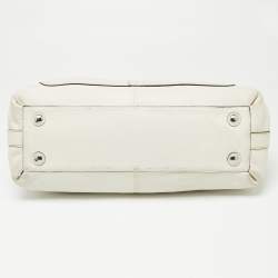 Pre Owned Coach White Leather Penelope Tote
