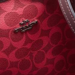 Coach Purple/Pink Signature Coated Canvas and Leather Reversible City Tote