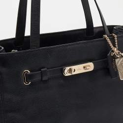 Pre Owned حقيبة يد كوتش سواغر جلد سوداء 