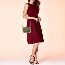 Pre Owned Coach Multicolor Leather Small Swagger Crossbody Flap Bag
