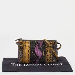 Coach Multicolor Python Embossed Leather Crosby Crossbody Bag