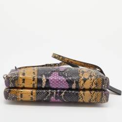 Coach Multicolor Python Embossed Leather Crosby Crossbody Bag