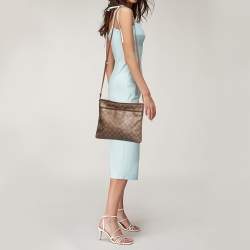 Coach Beige/Brown Signature Coated Canvas and Leather File Messenger Bag
