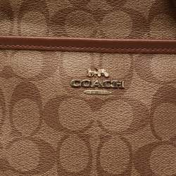 Coach Beige/Brown Signature Coated Canvas and Leather File Messenger Bag