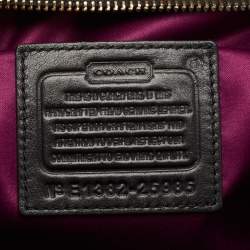 Pre Owned حقيبة ساتشل كوتش إيست / ويست ماديسون مادلين جلد سوداء ملتفة مجمعة 