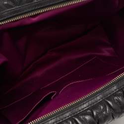 Pre Owned حقيبة ساتشل كوتش إيست / ويست ماديسون مادلين جلد سوداء ملتفة مجمعة 