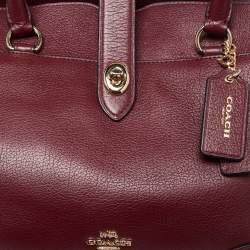 Coach Burgundy Leather Mercer 30 Satchel