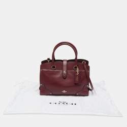 Coach Burgundy Leather Mercer 30 Satchel