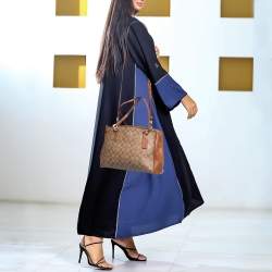 Pre Owned Coach Beige/Tan Coated Canvas and Leather Christie Carryall Shoulder Bag