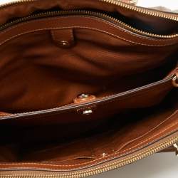 Pre Owned Coach Beige/Tan Coated Canvas and Leather Christie Carryall Shoulder Bag