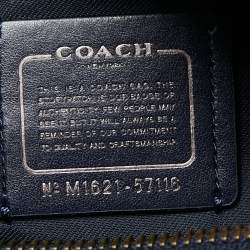 Coach Blue Croc Embossed Leather Large Christie Carryall Satchel  