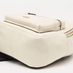 Coach Off White/Black Leather and Nylon Mini Charlie Backpack  