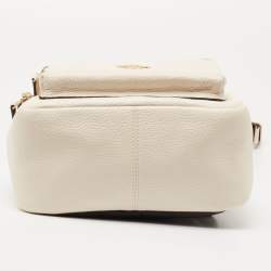 Coach Off White/Black Leather and Nylon Mini Charlie Backpack  