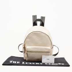 Coach Off White/Black Leather and Nylon Mini Charlie Backpack  
