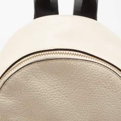 Coach Off White/Black Leather and Nylon Mini Charlie Backpack  