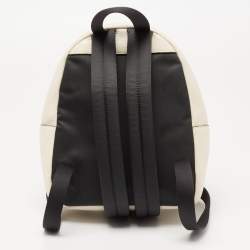 Coach Off White/Black Leather and Nylon Mini Charlie Backpack  