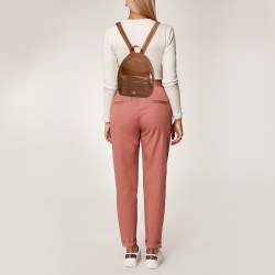 Coach Tan Leather Mini Charlie Backpack  