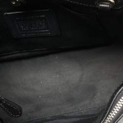 Pre Owned Coach Black Floral Print Coated Canvas and Leather Mini Surrey Carryall Tote