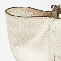 Pre Owned Coach Off White Leather Crosby Tote