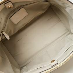 Pre Owned Coach Off White Leather Crosby Tote
