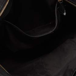 Pre Owned Coach Black Leather Turnlock Chain Tote