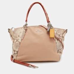 Coach Multicolor Python Embossed and Leather Small Kelsey Satchel
