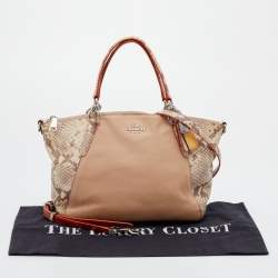 Coach Multicolor Python Embossed and Leather Small Kelsey Satchel