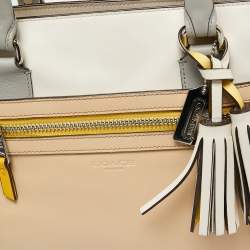 Pre Owned Coach Multicolor Leather Legacy Candace Tote