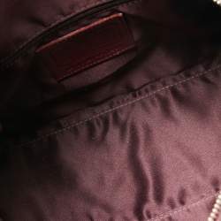 Pre Owned Coach Maroon Patent Leather Ashley Satchel