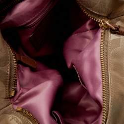 Coach Beige/Brown Signature Canvas And Leather Shoulder Bag