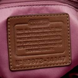 Coach Beige/Brown Signature Canvas And Leather Shoulder Bag