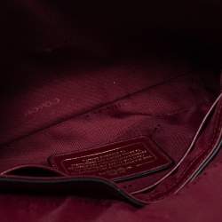 Pre Owned Coach Burgundy Quilted Leather Crosstown Crossbody Bag