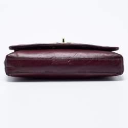 Pre Owned Coach Burgundy Quilted Leather Crosstown Crossbody Bag