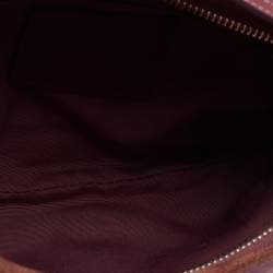 Coach Pink/Brown Signature Canvas and Suede Soho Hobo