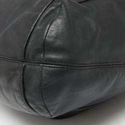 Pre Owned Coach Black Leather Daisy Drawstring Crossbody Bag