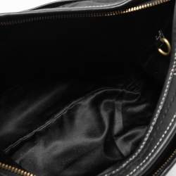 Pre Owned Coach Black Signature Canvas and Leather Ergo Hobo