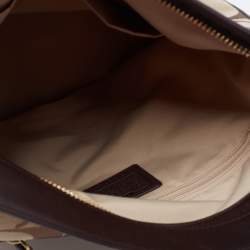 Coach Beige/Dark Brown Signature Canvas And Leather Legacy Hobo
