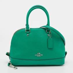 Pre Owned Coach Green Leather Sierra Satchel