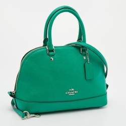 Pre Owned Coach Green Leather Sierra Satchel