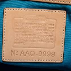 Coach Metallic Gold/Silver Signature Canvas And Leather Tote