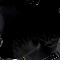 Pre Owned Coach Black Grained Leather Hampton Tote