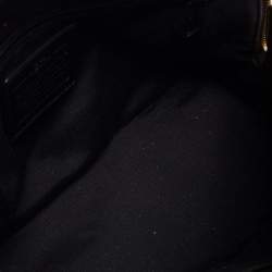 Coach Brown/Black Signature Coated Canvas and Leather Cora Satchel
