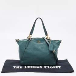 Pre Owned حقيبة ساتشل كوتش كيلسي جلد أخضر صغيرة
