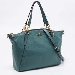 Pre Owned حقيبة ساتشل كوتش كيلسي جلد أخضر صغيرة