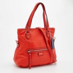 Pre Owned Coach Red Leather Legacy Shoulder Bag