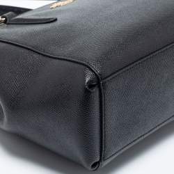 Pre Owned Coach Black Leather Mini Christie Carryall Satchel