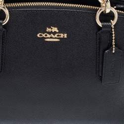 Pre Owned Coach Black Leather Mini Christie Carryall Satchel