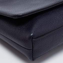 Pre Owned حقيبة كتف كوتش كروستاون جلد أزرق كحلي