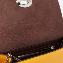 Coach Mustard Leather Bowery Chain Shoulder Bag