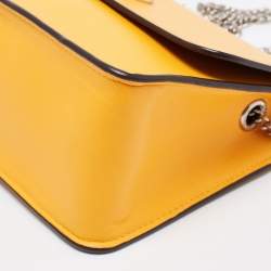 Coach Mustard Leather Bowery Chain Shoulder Bag